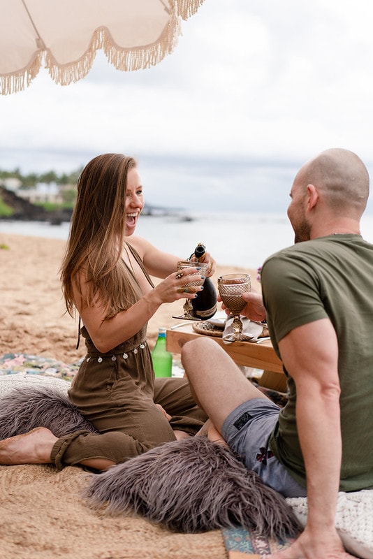 Special Anniversary beach picnic on Maui by More Pleaze Chef Network